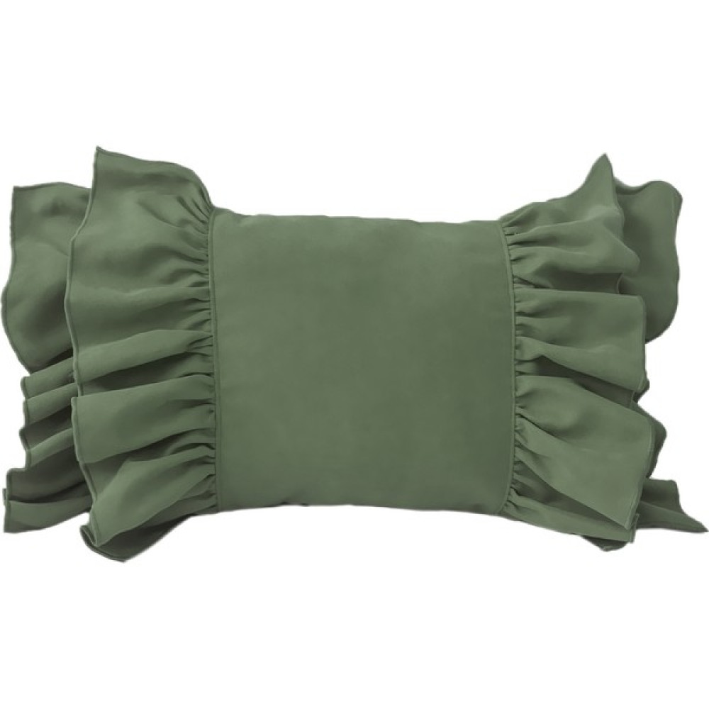 Ritmo Home Fırfırlı Vintage Bohem Kırlent Kılıfı Yeşil - 35 x 50 cm Kırlent / Mobilya Yastığı Fiyatı