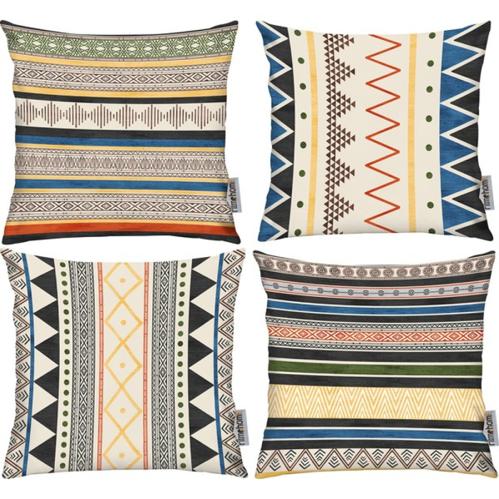 Ritmo Home Iskandinav 4'lü Kırlent Kılıfı - 43 x 43 cm - Renkli Kırlent / Mobilya Yastığı Fiyatı