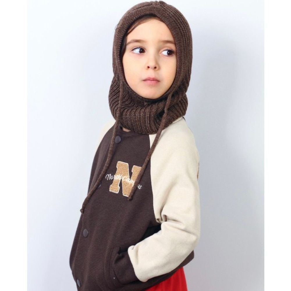 Ritnice Çocuk Ipli Kahverengi Balaclava Triko Bere / Başlık Çocuk Kulaklığı Fiyatı