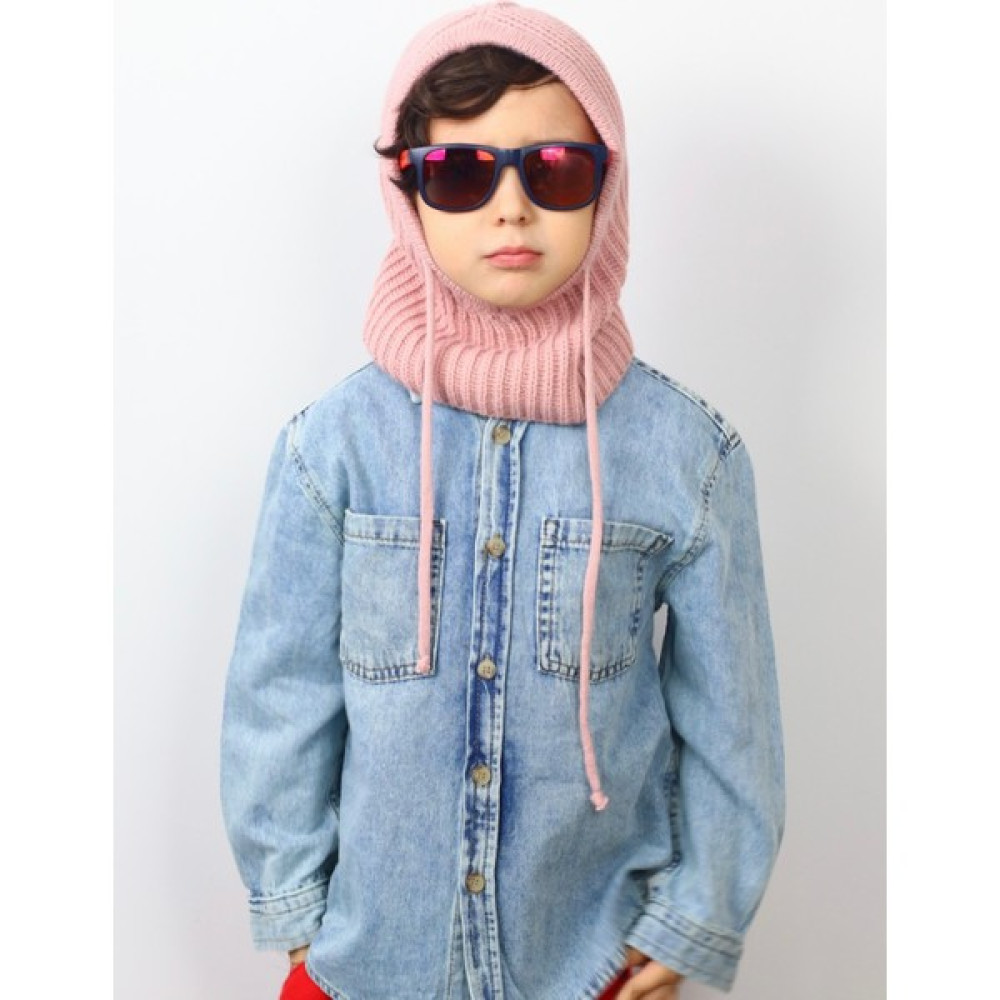 Ritnice Çocuk Ipli Pembe Balaclava Triko Bere / Başlık Çocuk Kulaklığı Fiyatı
