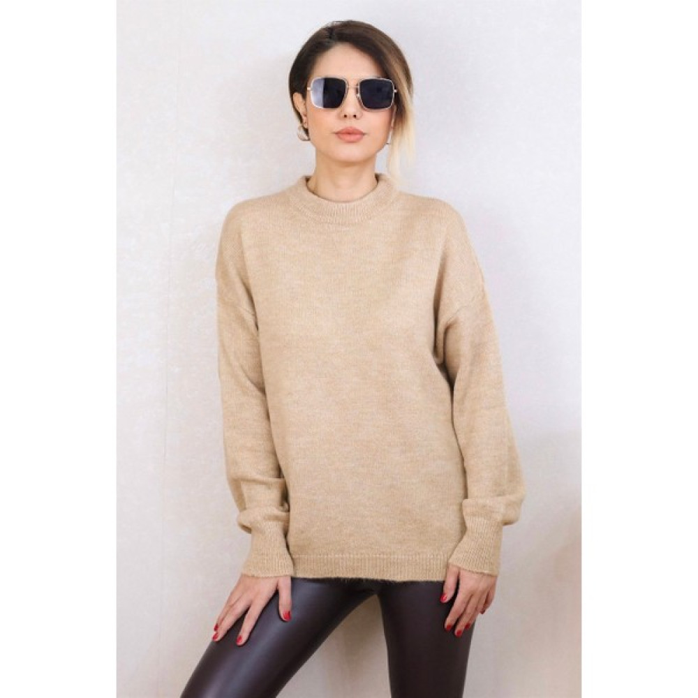 Ritnice Kadın Camel Oversize Basic Kazak Bayan Kazak & Süveter & Triko Fiyatı