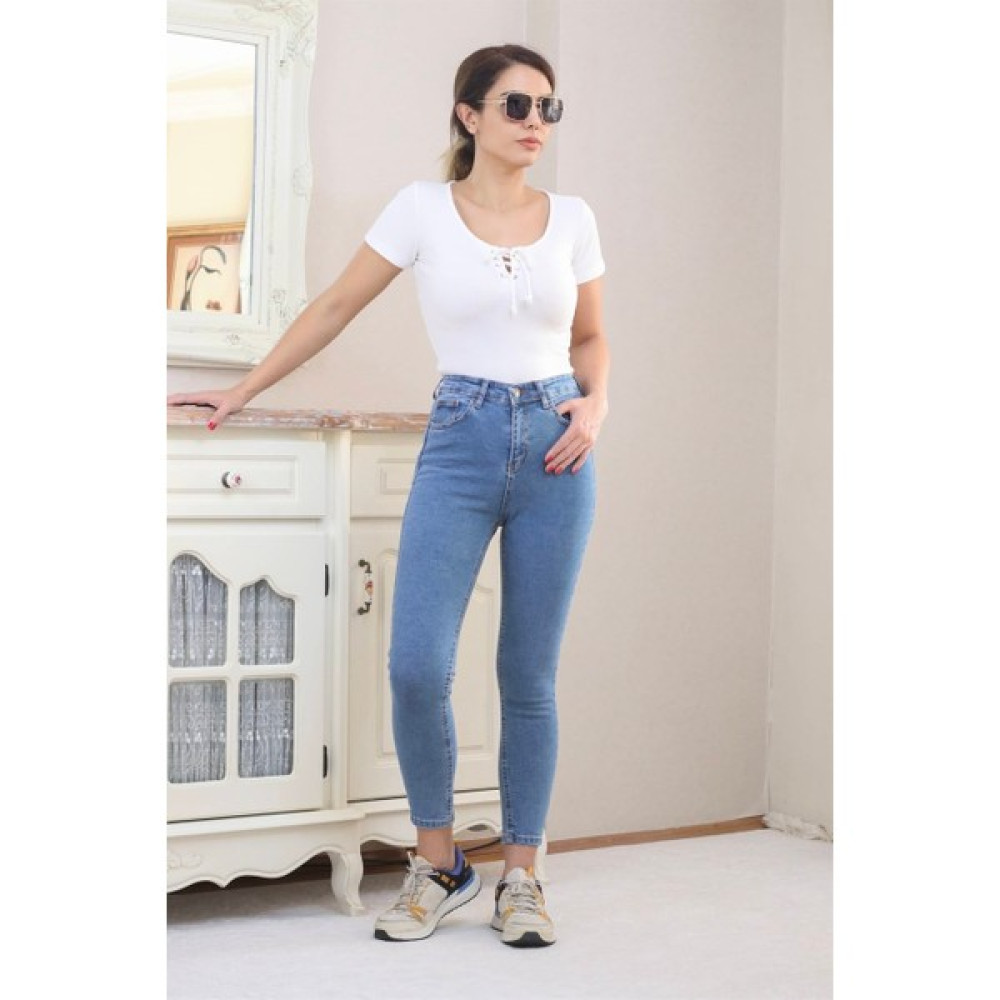 Ritnice Kadın Mavi Motto Skinny Jean Bayan Jeans / Kot Pantolon Fiyatı