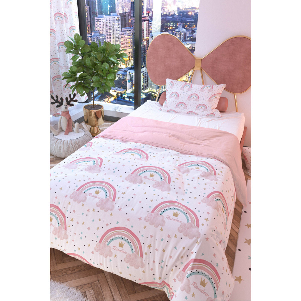 Rivaİstanbul Şeker Gökkuşağı Çift Taraflı Çocuk Nevresim Takımı Polycotton Bebek Nevresim Takımı Fiyatı