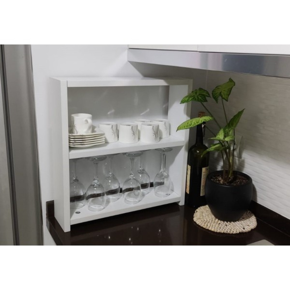 River Shop RiverShop35 Dekoratif Çok Amaçlı Raf Mutfak Tezgah Üstü Duvar - Beyaz - 45*40 Duvar Rafı Fiyatı