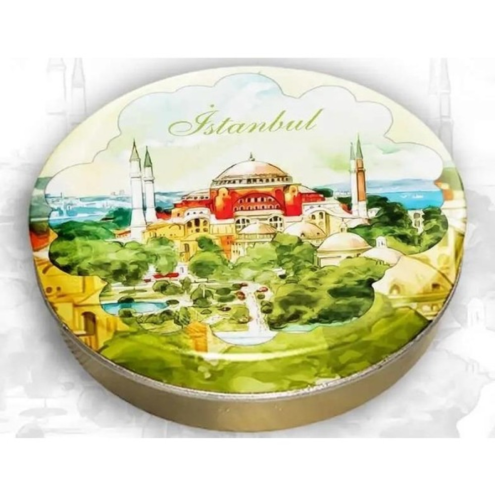 River World Desenli Büyük Boy Mücevher ve Hediyelik Teneke Kutu 10X3,5 cm Model 9 - 10 x 10 cm - Beyaz Eşya Saklama Kutusu Fiyatı