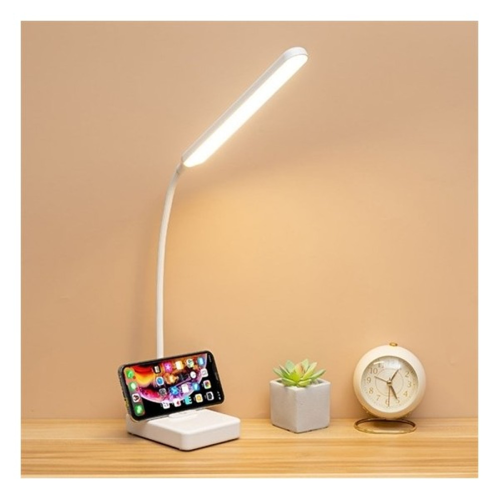 River World Ince Uzun Dokunmatik USB Şarjlı 360 Derece Dönebilir 3 Kademeli Özel Göz Korumalı Liytum LED Masa Lambası - Beyaz Masa Lambası Fiyatı
