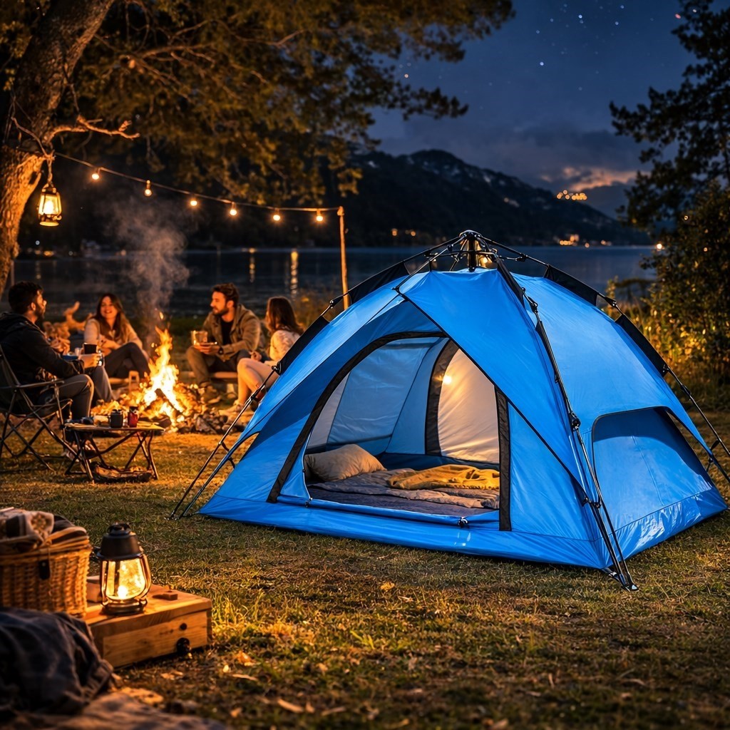 River World Kamp ve Doğa Için Çadır Çift Katmanlı Otomatik Kurulumlu 2-3 Kişilik Ölçüleri 200 cm x 200 cm x 140 cm SSD / Solid State Drive Fiyatı