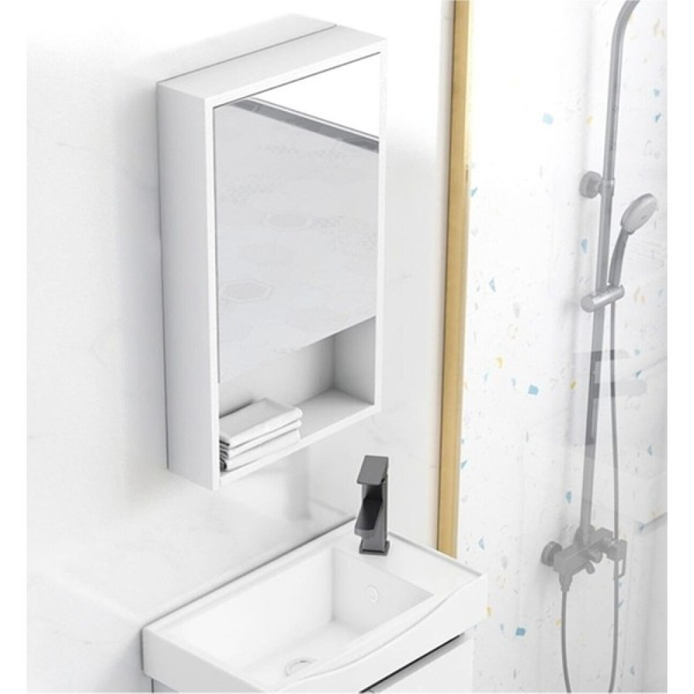 Rivomo Dekoratif Tek Kapaklı Aynalı Banyo Dolabı - Yok - Beyaz Banyo Dolabı / Mobilyası Fiyatı