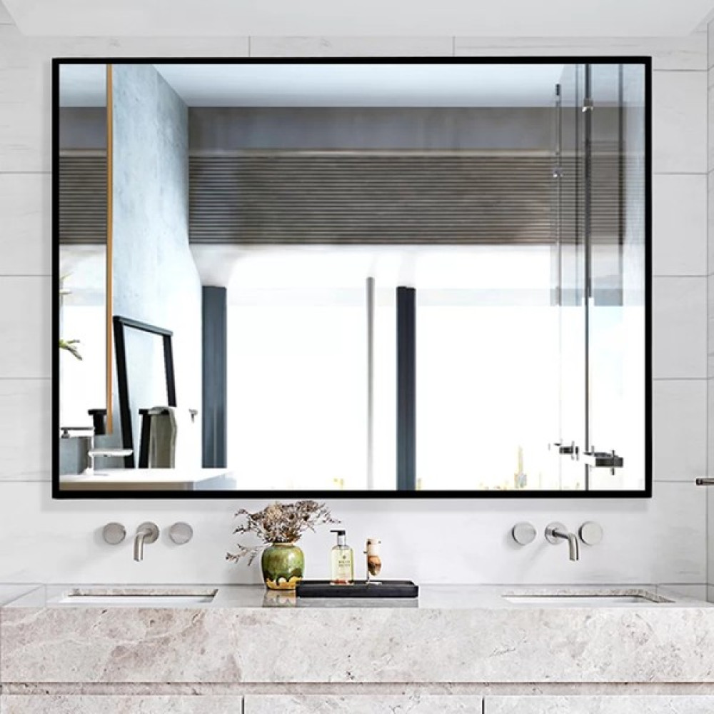 Rivomo Siyah 70X50 Dekoratif Banyo Aynası Banyo Dolabı / Mobilyası Fiyatı