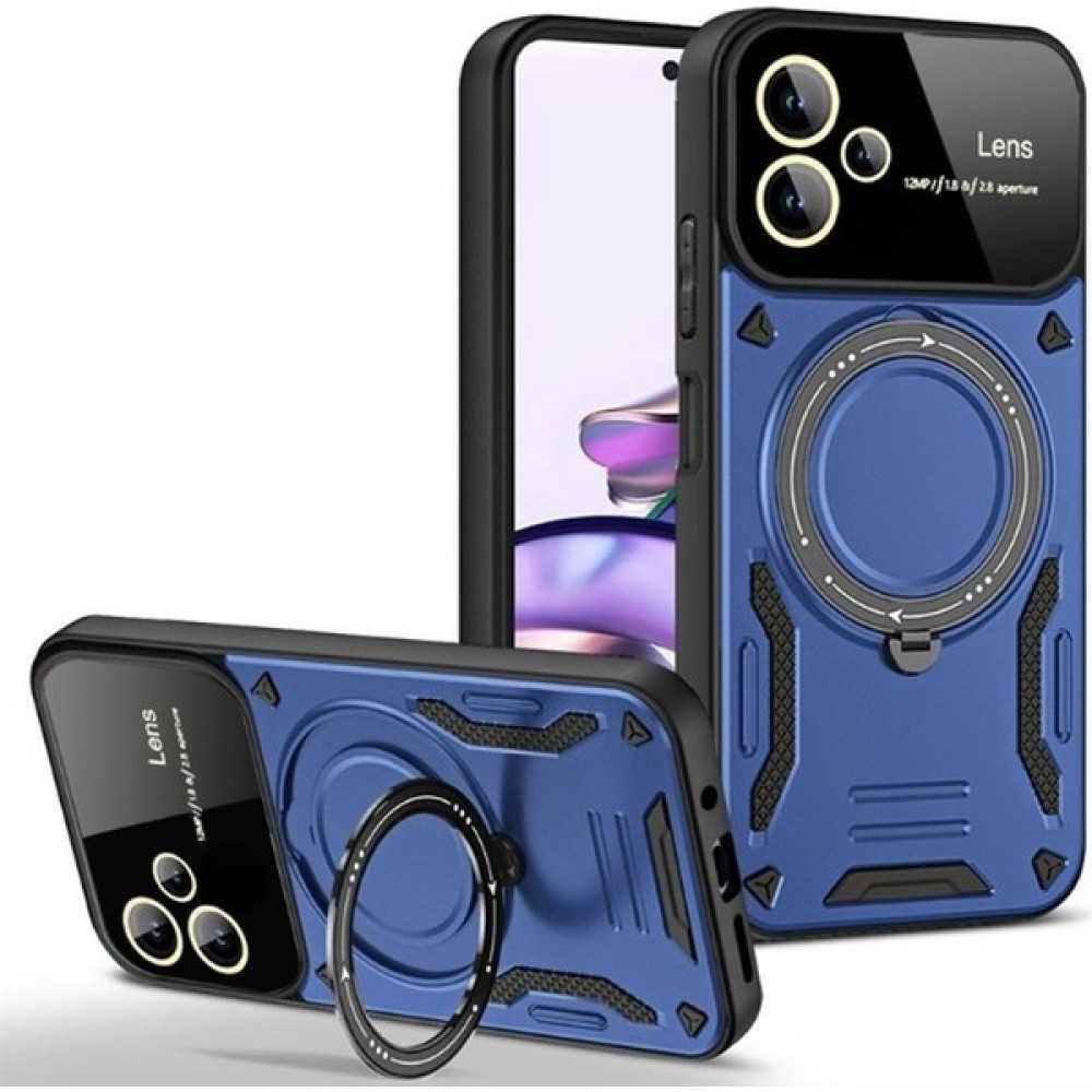 Rivor Redmi Note 13 Pro Plus+ 5g Kılıf Kamera Lens Korumalı Magsafe Destekli Manyetik Halka Standlı Kapak - Redmi Note 13 Pro Plus 5G - Lacivert Cep Telefonu Kılıfı Fiyatı