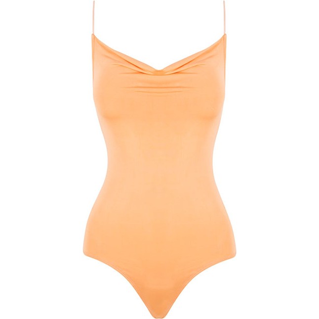 Rivus Ip Askılı Degaje Yaka Bodysuit - Turuncu Giyim & İç Giyim Fiyatı
