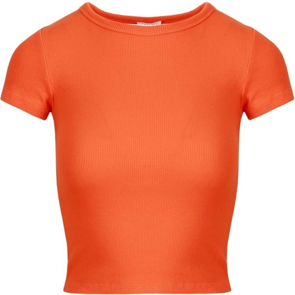 Rivus Kaşkorse Basic T-Shirt - Oranj Bayan T-shirt Fiyatı