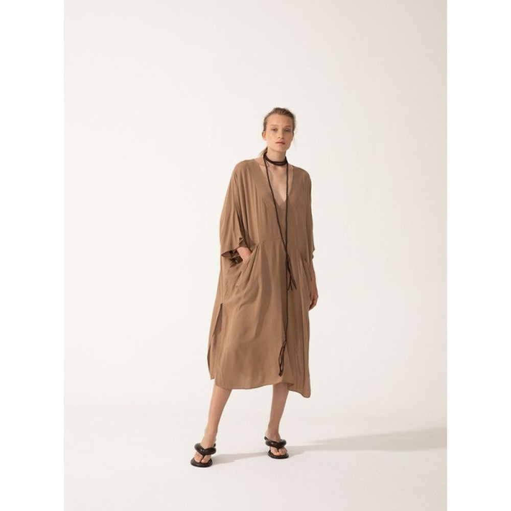 Rivus Loose Fit Pareo-Elbise - Camel Elbise Fiyatı