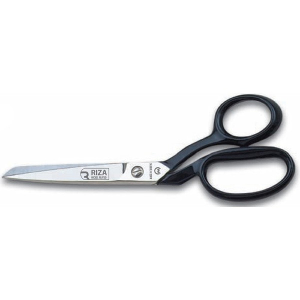 Rıza A4115-7 Tekstil / Yatık Regula Makası Makası No: 7 Inç / 17,78 cm - Nikel Kaplama, Siyah Saplı Makas Fiyatı