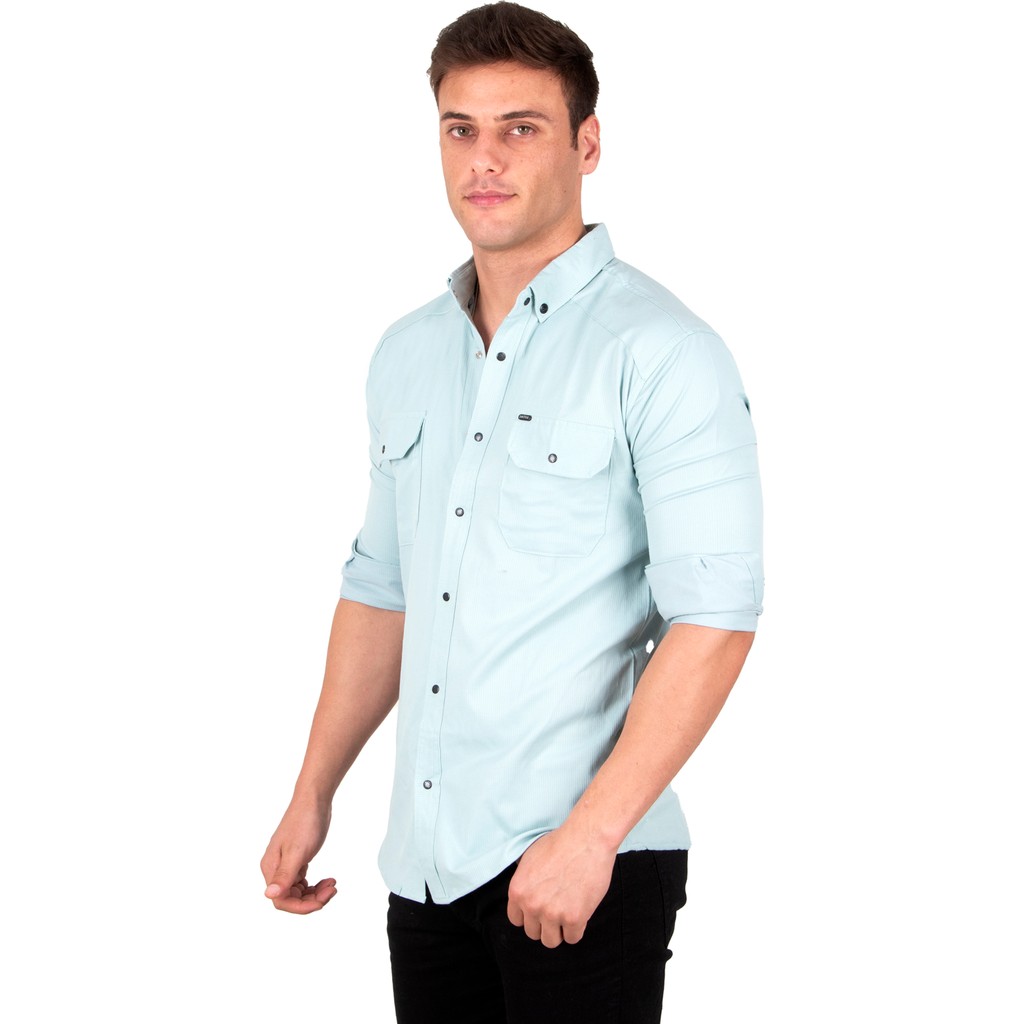 Rizzup Erkek Mint Yeşili Slim Fit Dar Kesim Pamuklu Spor Gömlek Çıtçıtlı Likralı Gabardin Gömlek 2300421 Giyim & İç Giyim Fiyatı