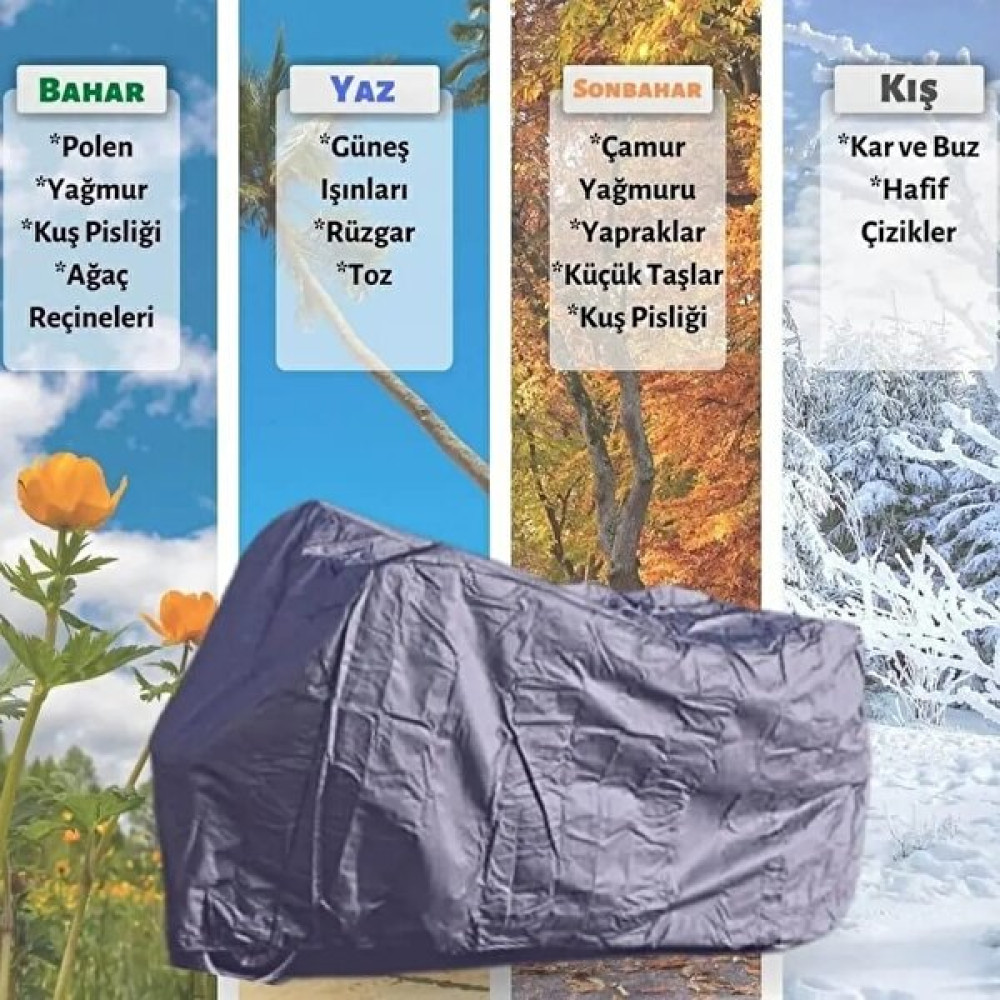 RKS BLADE 250 ARKA ÇANTALI UYUMLU 4 mevsim tam koruma pamuksu iç kumaş su geçirmez dış kumaş sağlam dayanıklı tam korumalı motorsiklet brandası Çadır Fiyatı