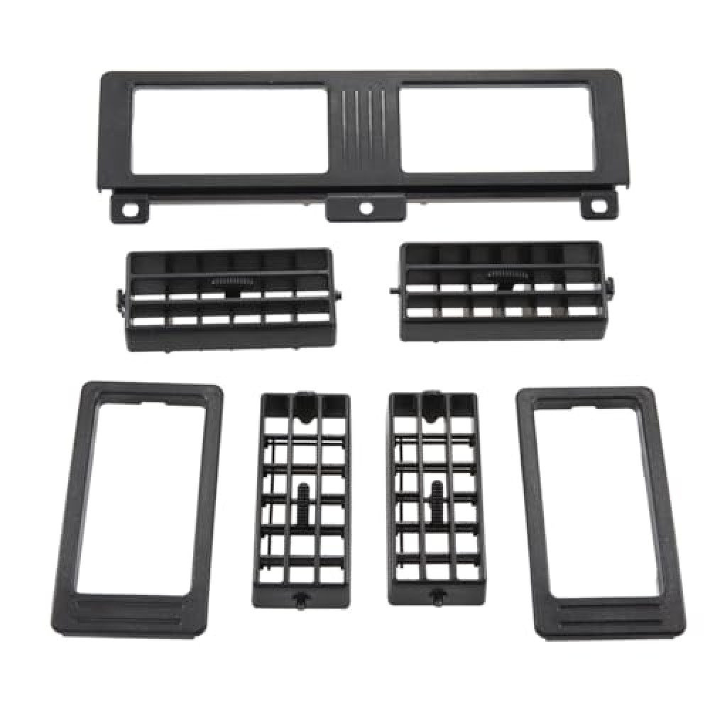 RLB-HILON Dashboard Heater Air Vent Grille Set Compatible with Nissan Navara D21 Hardbody Pickup 1986 to 1997 Year, Black Color