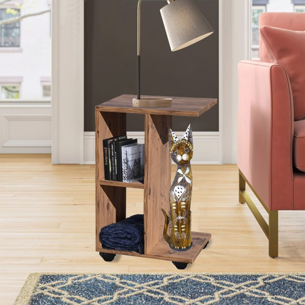 Rmd Shop Gold Raflı Yan Sehpa Atlantik Çam Yan Sehpa Fiyatı