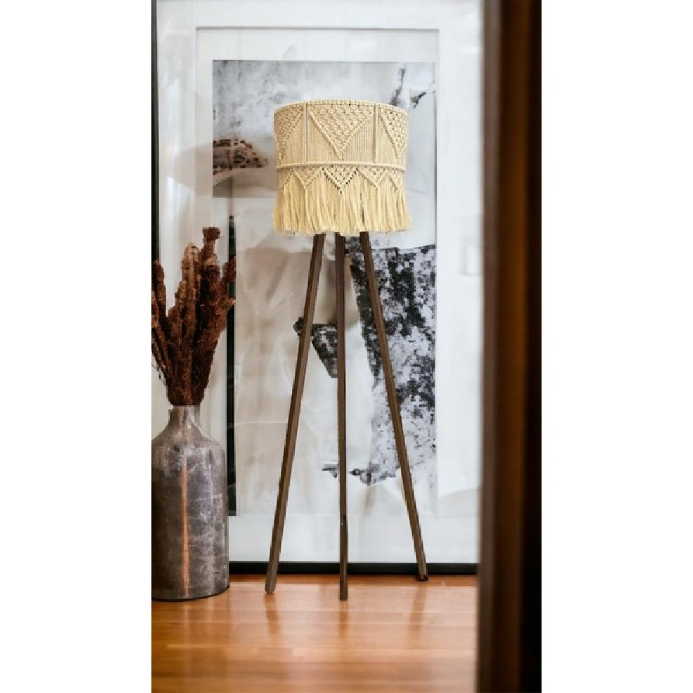 Rmd Shop Makrome Lambader Tripod Ayaklı - Açık Kahverengi - Krem Lambader Fiyatı