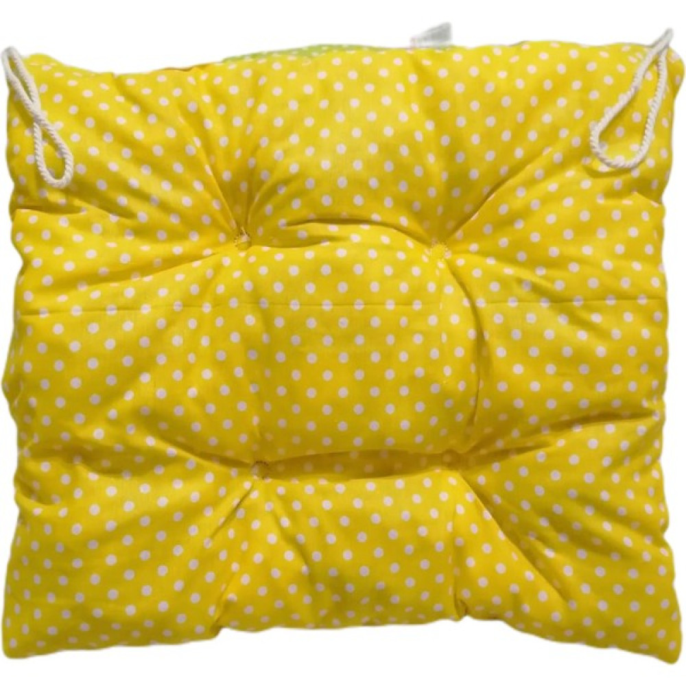 Rmd Shop Puantiyeli Kare Sandalye Minderi 38 X 38 - 38 x 38 cm - Sarı Salon & Oturma Odası Tekstili Fiyatı