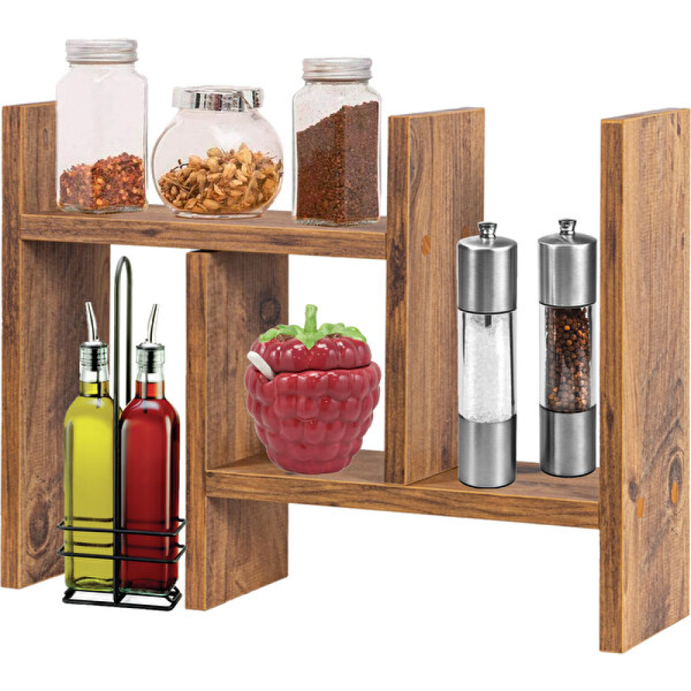 Rmd Shop Tezgah Üstü Çok Amaçlı Organizer Ikiz Baharatlık - Çam Duvar Rafı Fiyatı