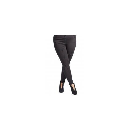 RMG 1277 Yırtıklı Taşlı Kadın Kot Pantolon
