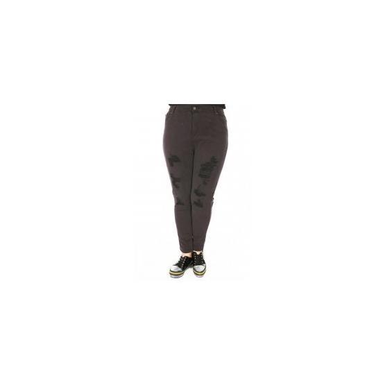 RMG 1277 Yırtıklı Taşlı Kadın Kot Pantolon