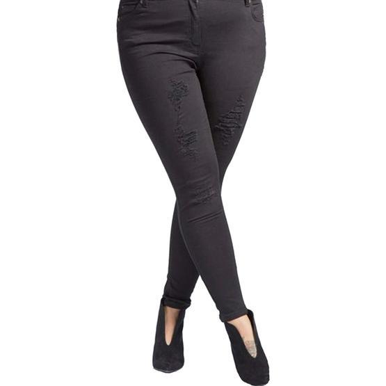 RMG 1277 Yırtıklı Taşlı Kadın Kot Pantolon