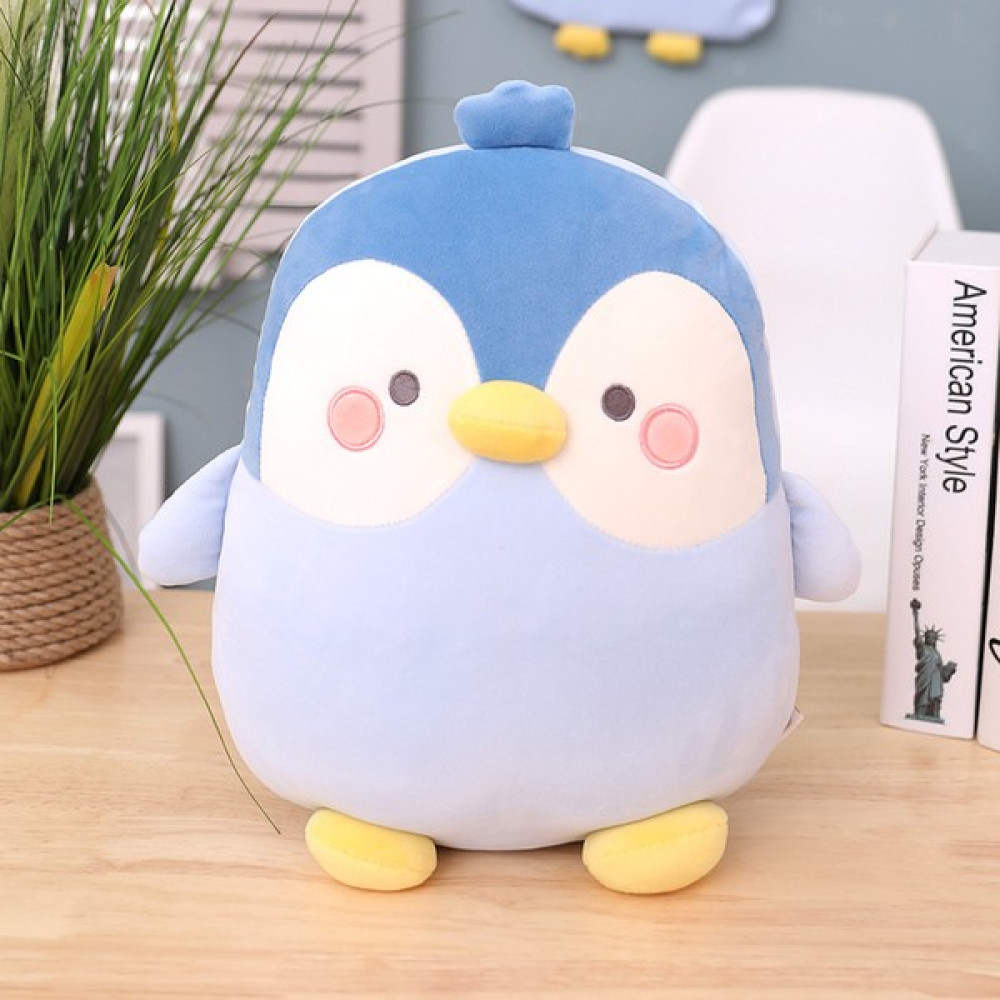 RO Penguen Bebek Sevimli Yastık Uyku Yastığı Penguen Bebek Peluş Oyuncak (Yurt Dışından) - Mavi Desenli - 400g40cm Peluş Oyuncaklar Fiyatı