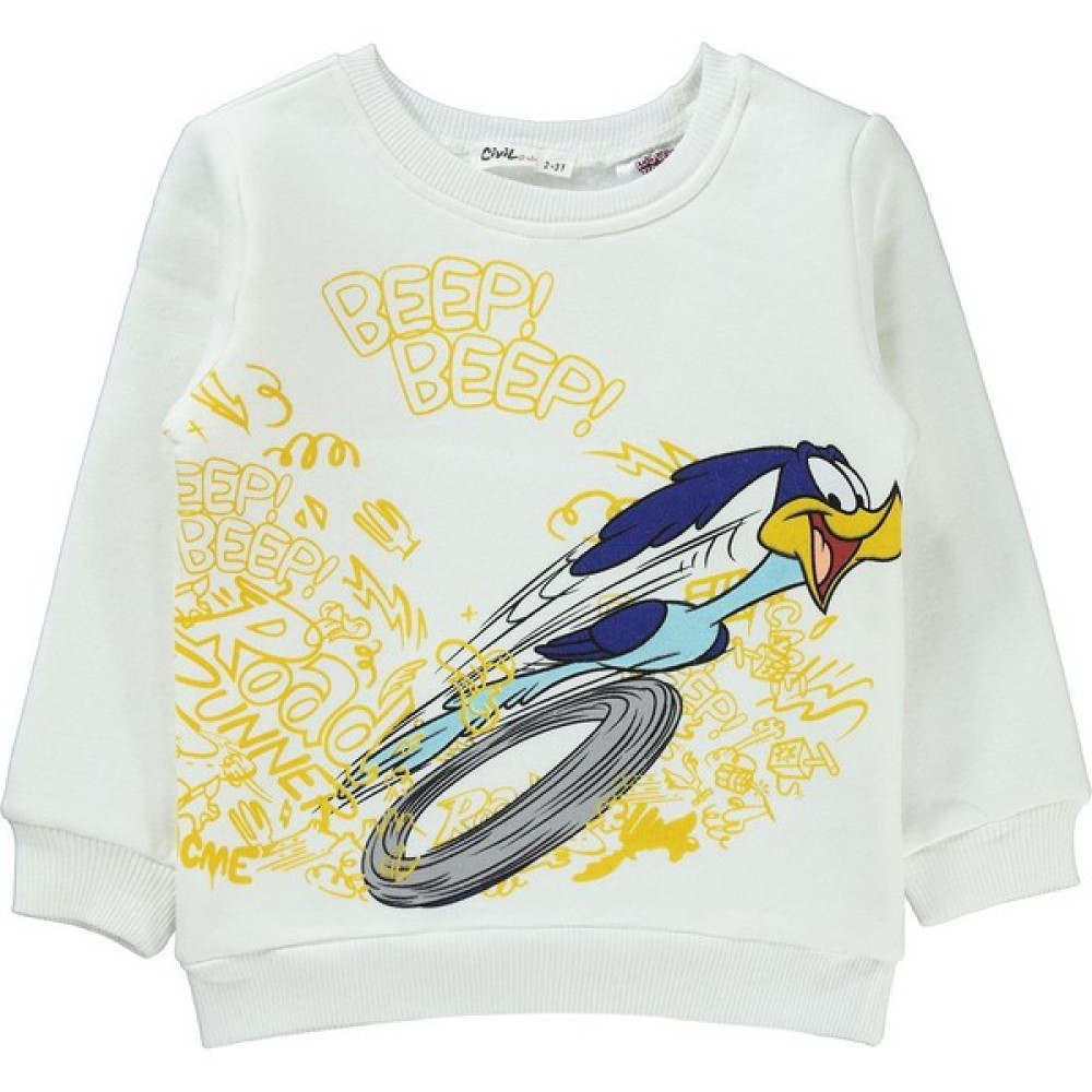 Road Runner Kız Çocuk Sweatshirt 2-5 Yaş Ekru Kız Çocuk Sweatshirt Fiyatı