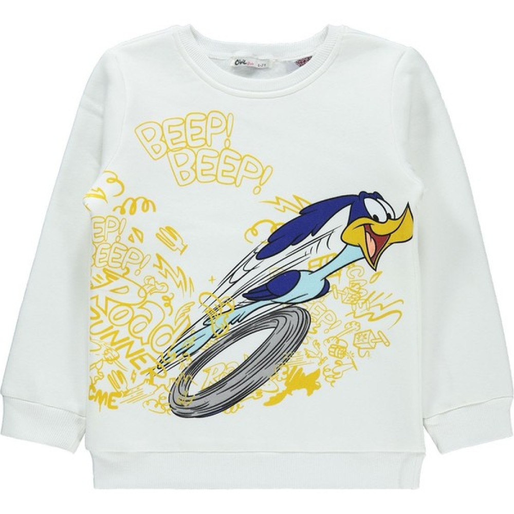 Road Runner Kız Çocuk Sweatshirt 6-9 Yaş Ekru Kız Çocuk Sweatshirt Fiyatı