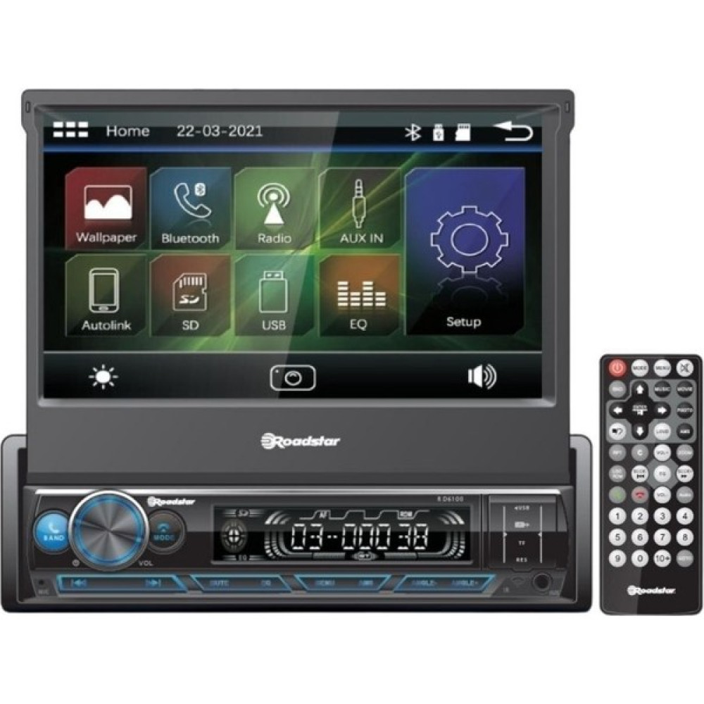 Roadstar RD-6100 Oto Teyp Indash 7 4X50W Mirrorlink Bt/usb/sd/aux/fm Kameralı - Siyah Oto Teypleri Fiyatı