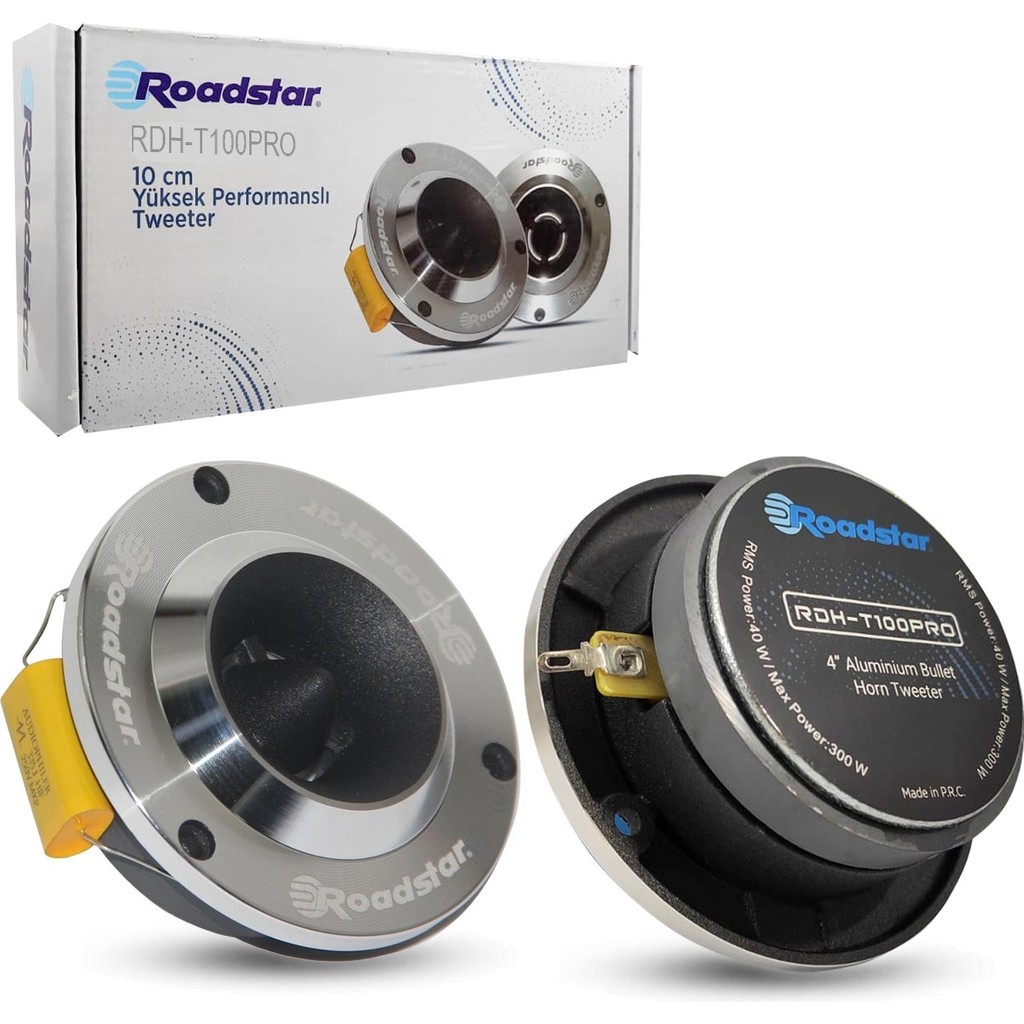 Roadstar RDH-T100PRO Tweeter 10CM 300 Watt 2 Adet Diğer Fiyatı