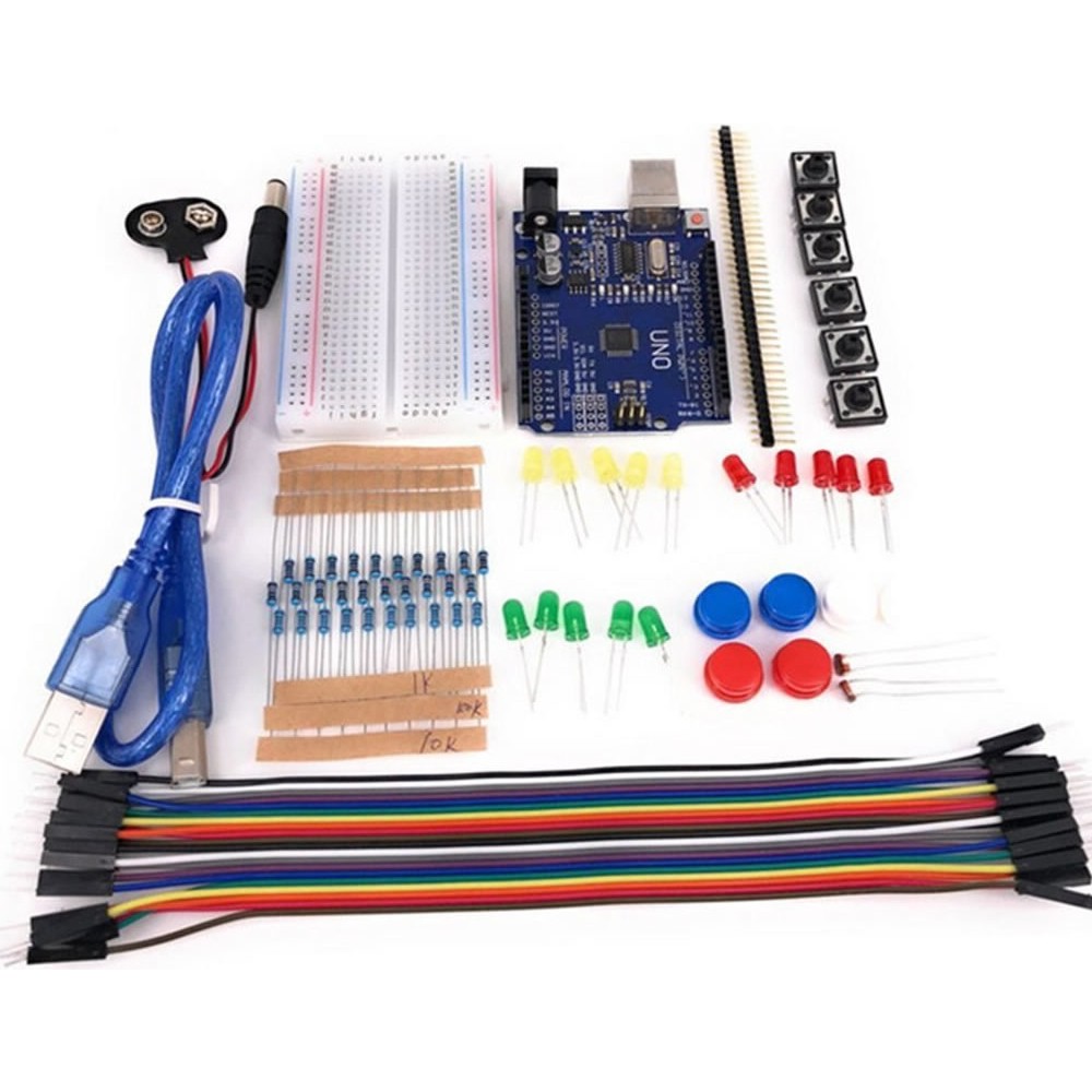Roba Arduino Uno Başlangıç Seti 77 Parça Breadboard Direnç Buton LED Kutulu Hobi Elektroniği Fiyatı