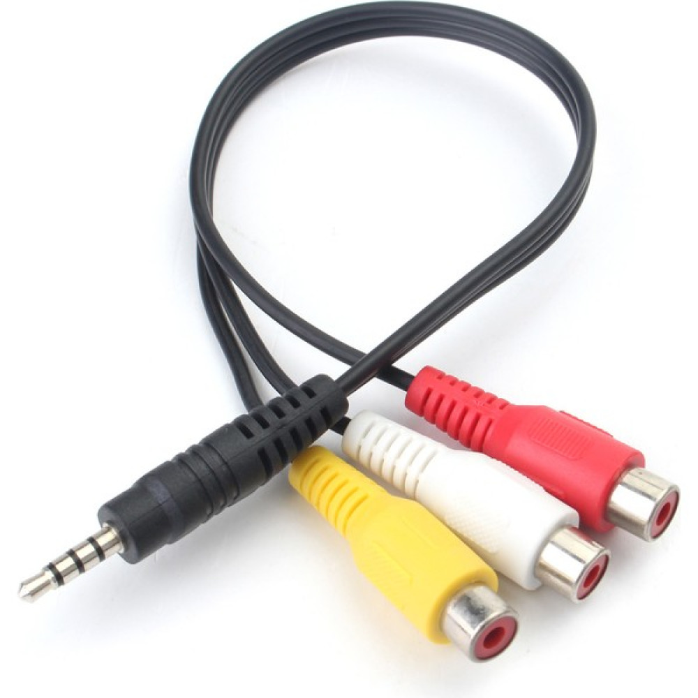 Robada 3.5mm Stereo 4 Boğumlu / 3 Rca Dişi 30 cm Kablo - Siyah Görüntü Kablosu Fiyatı