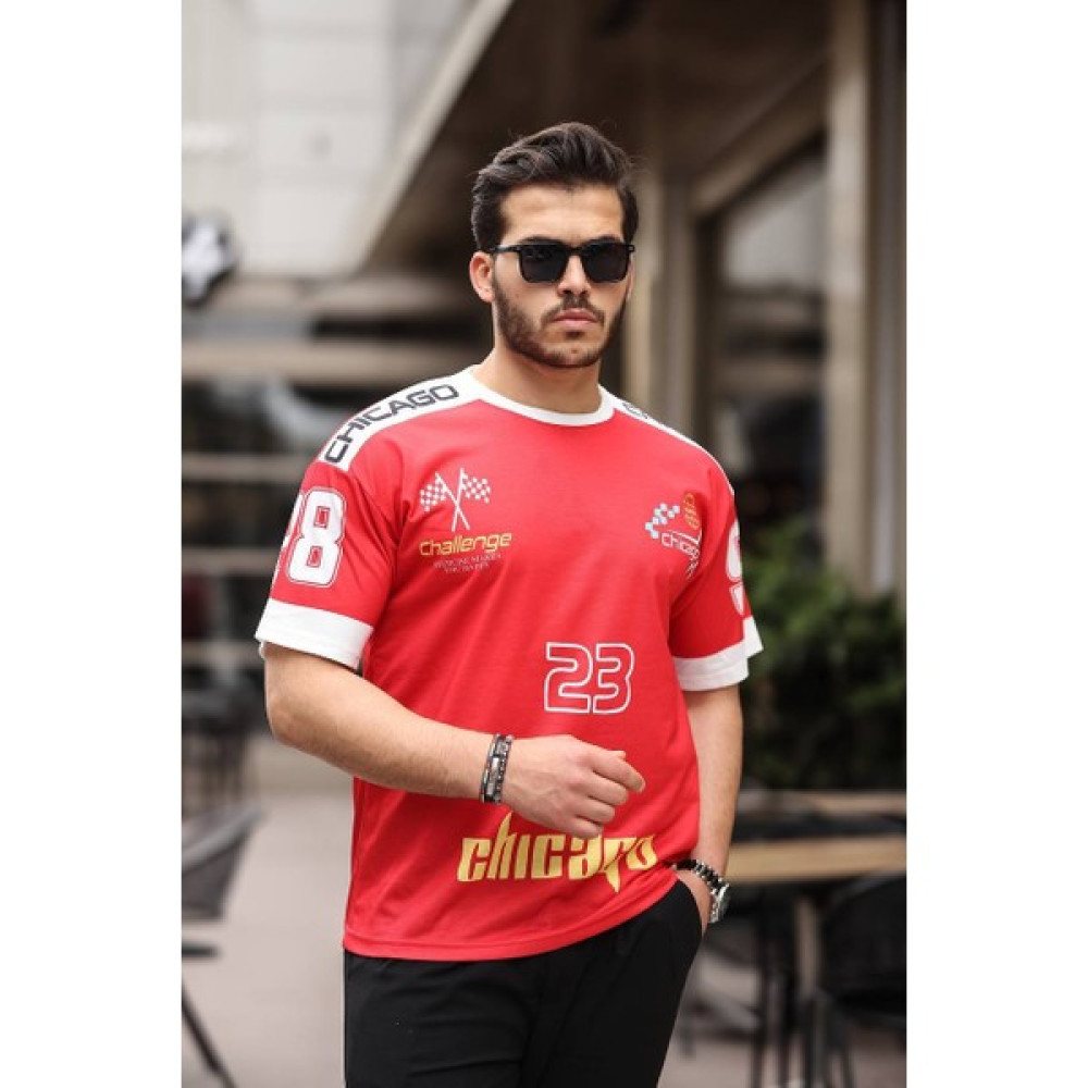 Roberto Bornova Chicago Dijital Baskı Oversize T-Shirt / Tişört Erkek T-shirt Fiyatı