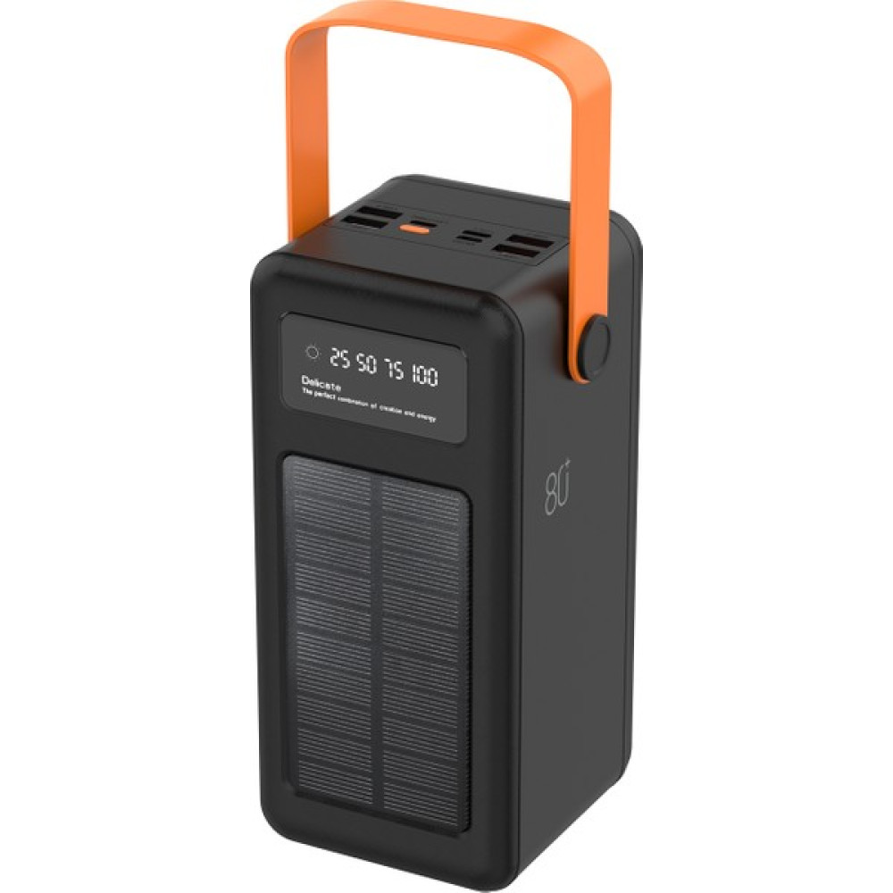 ROBEVE 80000 Mah Powerbank Göstergeli Powerbank Solar Fenerli Güneş Enerjili Type C - Lightning - Micro USB - USB Kablolu Powerbank Taşınabilir Şar... Taşınabilir Şarj Cihazı - Powerbank Fiyatı