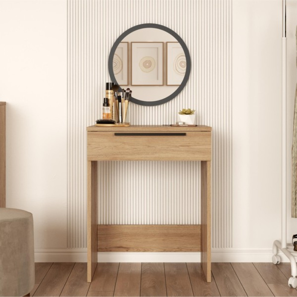 Robin Home Asos Makyaj Masası Çekmeceli 45CM Ayna Sepet - Kahverengi Dresuar / Makyaj Masası Fiyatı