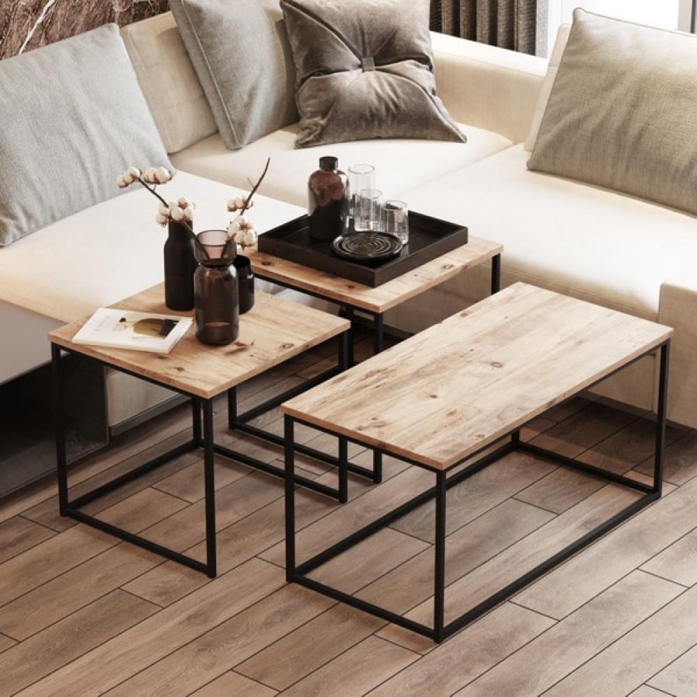 Robin Home Atlantis Metal Orta Sehpa Takımı Zigon Seti As9-A Orta Sehpa Fiyatı