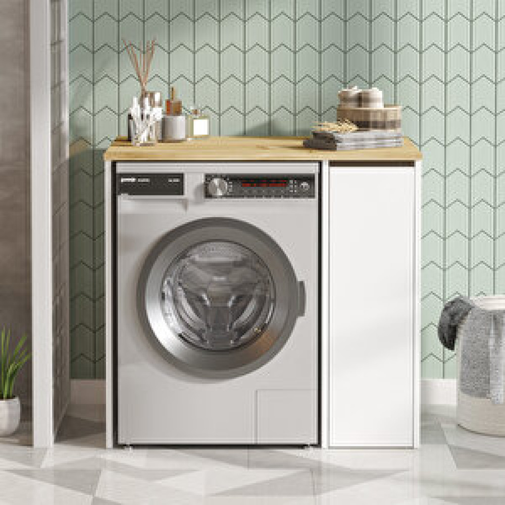 Robin Home Diana Çamaşır Makinesi Dolabı Çekmeceli Keçe-beyaz Banyo Dolabı / Mobilyası Fiyatı