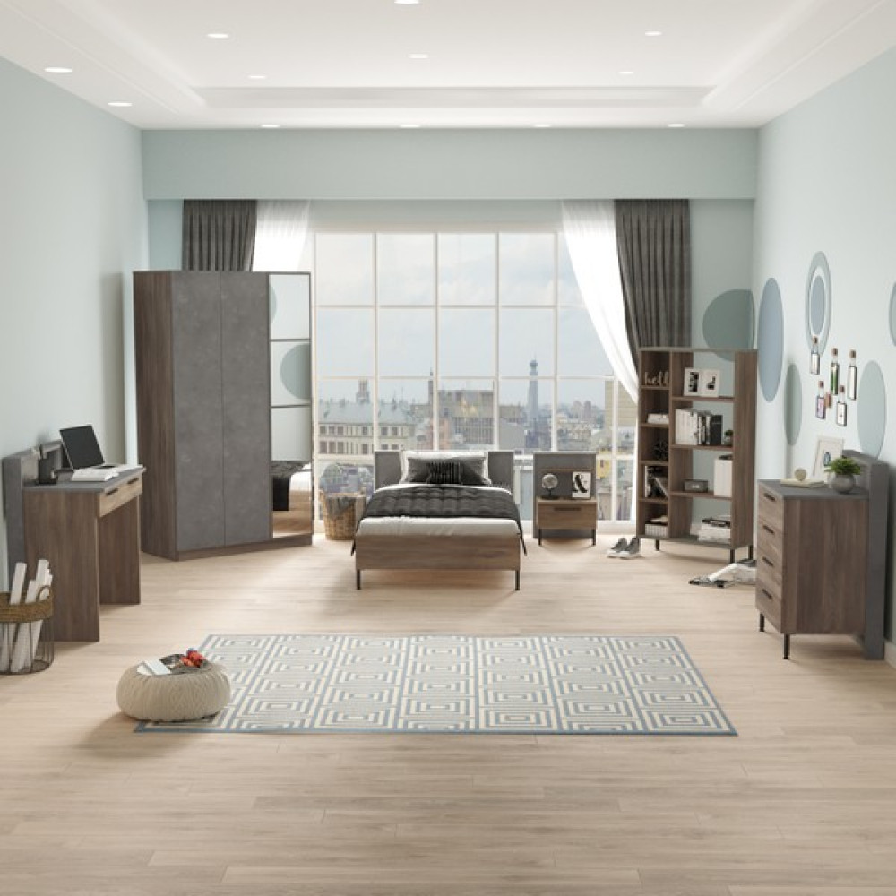 Robin Home Dream Genç Çocuk Odası Takımı 6'lı Set Karyola-Komodin-Gardrop- Çalışma Masası- Kitaplık - Şifonyer DR13 Genç Odası Takımı / Seti Fiyatı