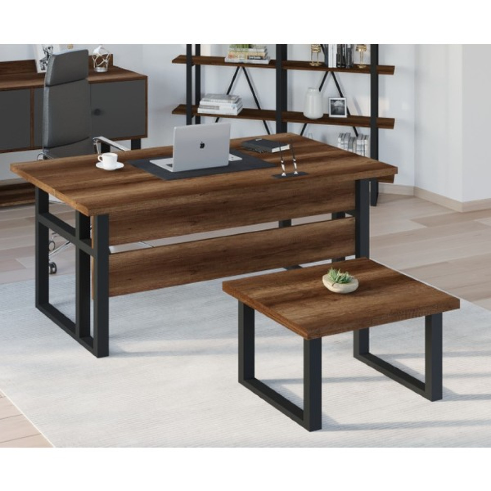 Robin Home Grand Ofis Büro Çalışma Masa 180CM Ofis Sehpası Takımı Barok - 180 x 73 x 90 cm - Kahverengi Çalışma Masası Fiyatı