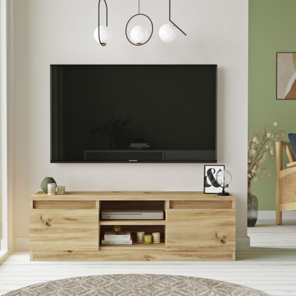 Robin Home James Tv Ünitesi Sehpası Televizyon Sehpası 120CM - Açık Kahverengi Tv Ünitesi / Sehpası Fiyatı