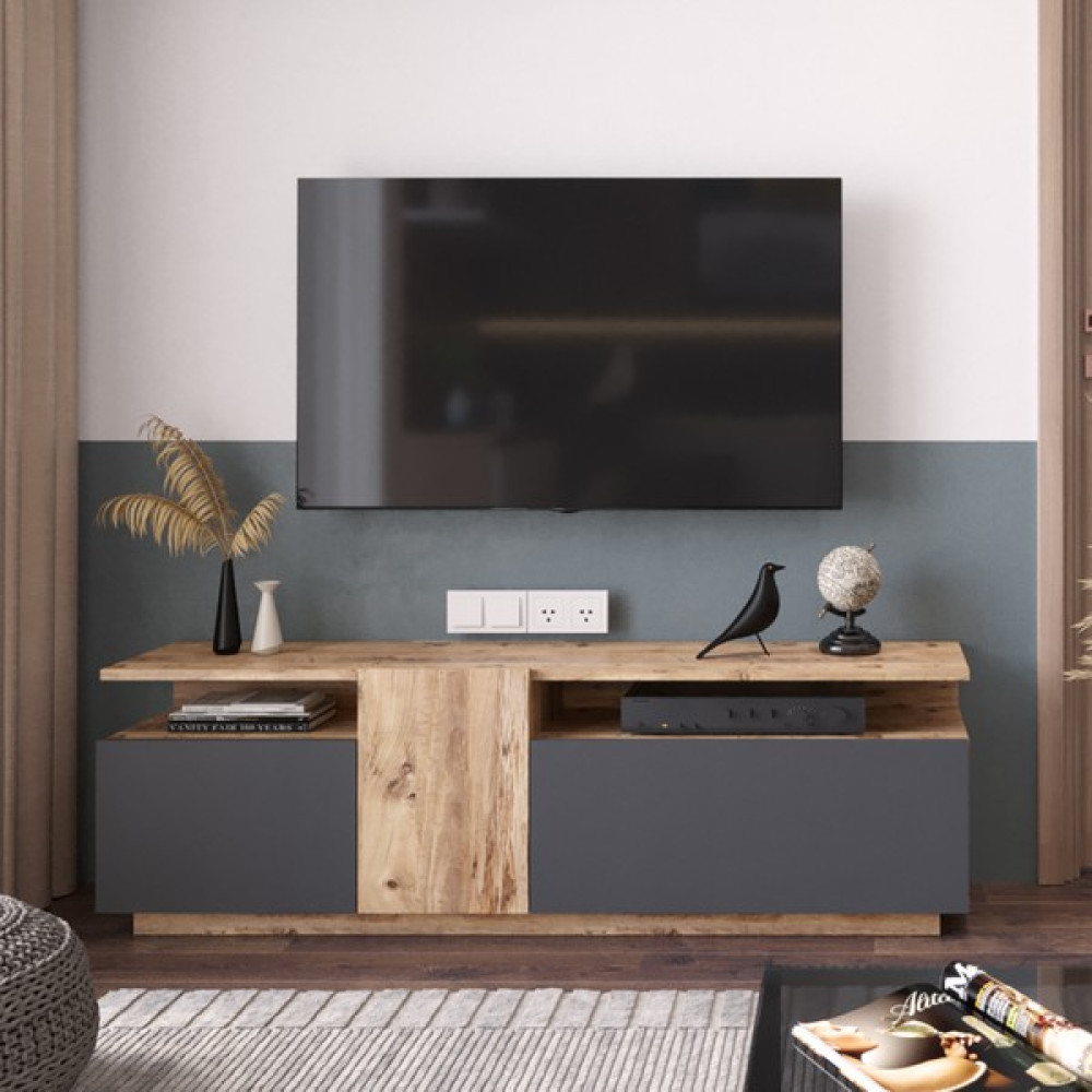 Robin Home Loft Tv Ünitesi Televizyon Sehpası Lf6 - Antrasit Tv Ünitesi / Sehpası Fiyatı