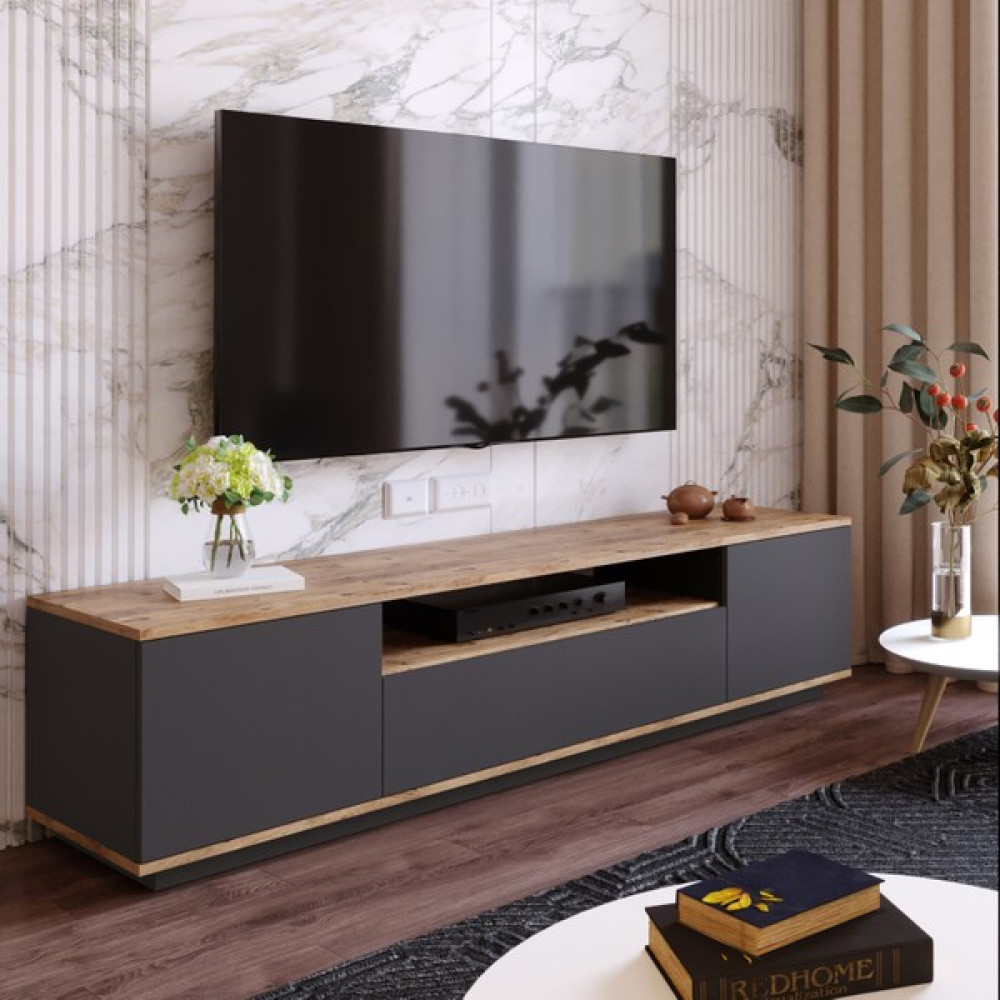 Robin Home Loft Tv Ünitesi Televizyon Sehpası Tv Sehpası Lf7-Aa - Antrasit Tv Ünitesi / Sehpası Fiyatı