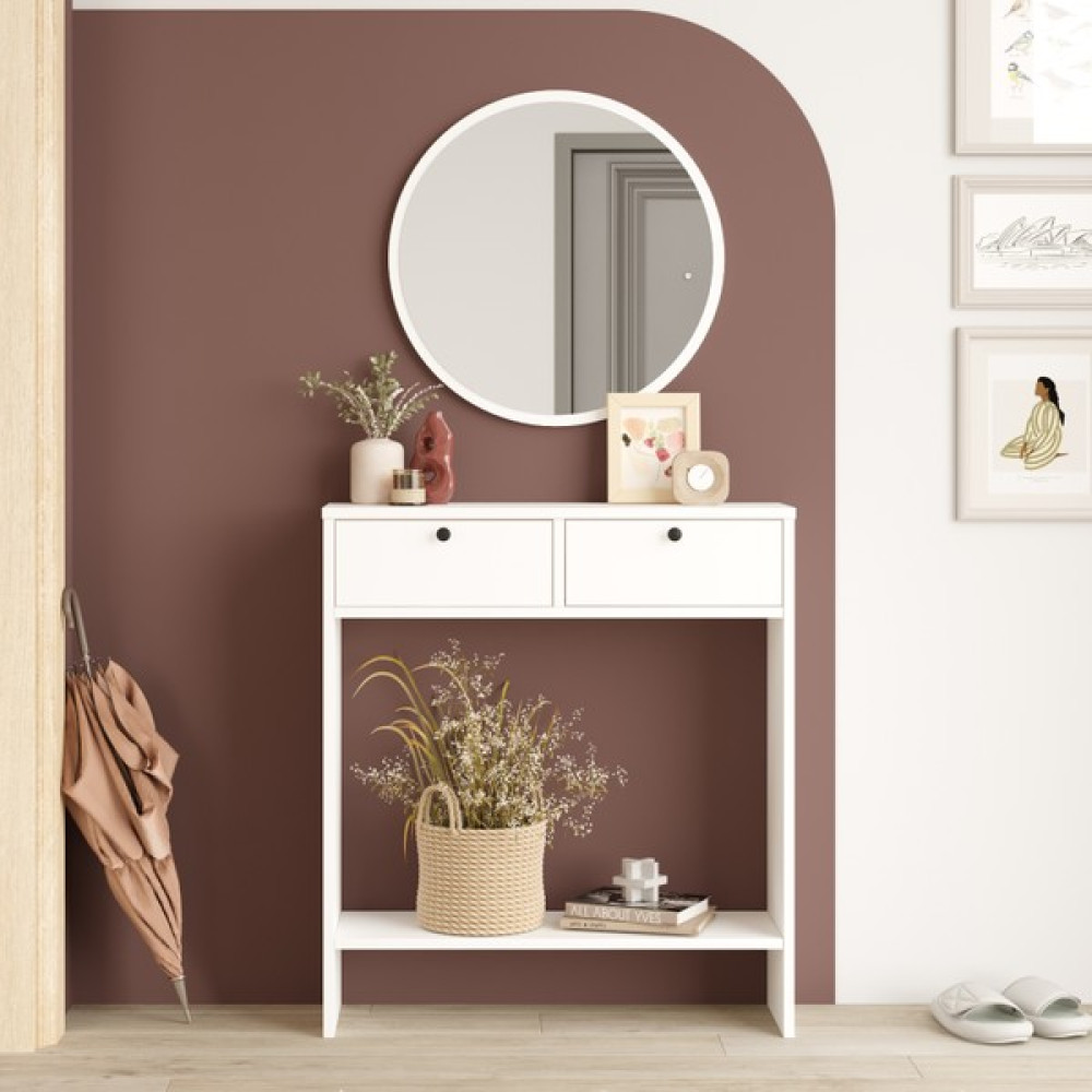 Robin Home Queen Aynalı Dresuar 2 Kapaklı Beyaz Dresuar / Makyaj Masası Fiyatı