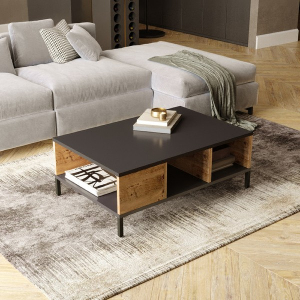 Robin Home Troya Salon Orta Sehpa Metal Ayaklı Çam Orta Sehpa Fiyatı