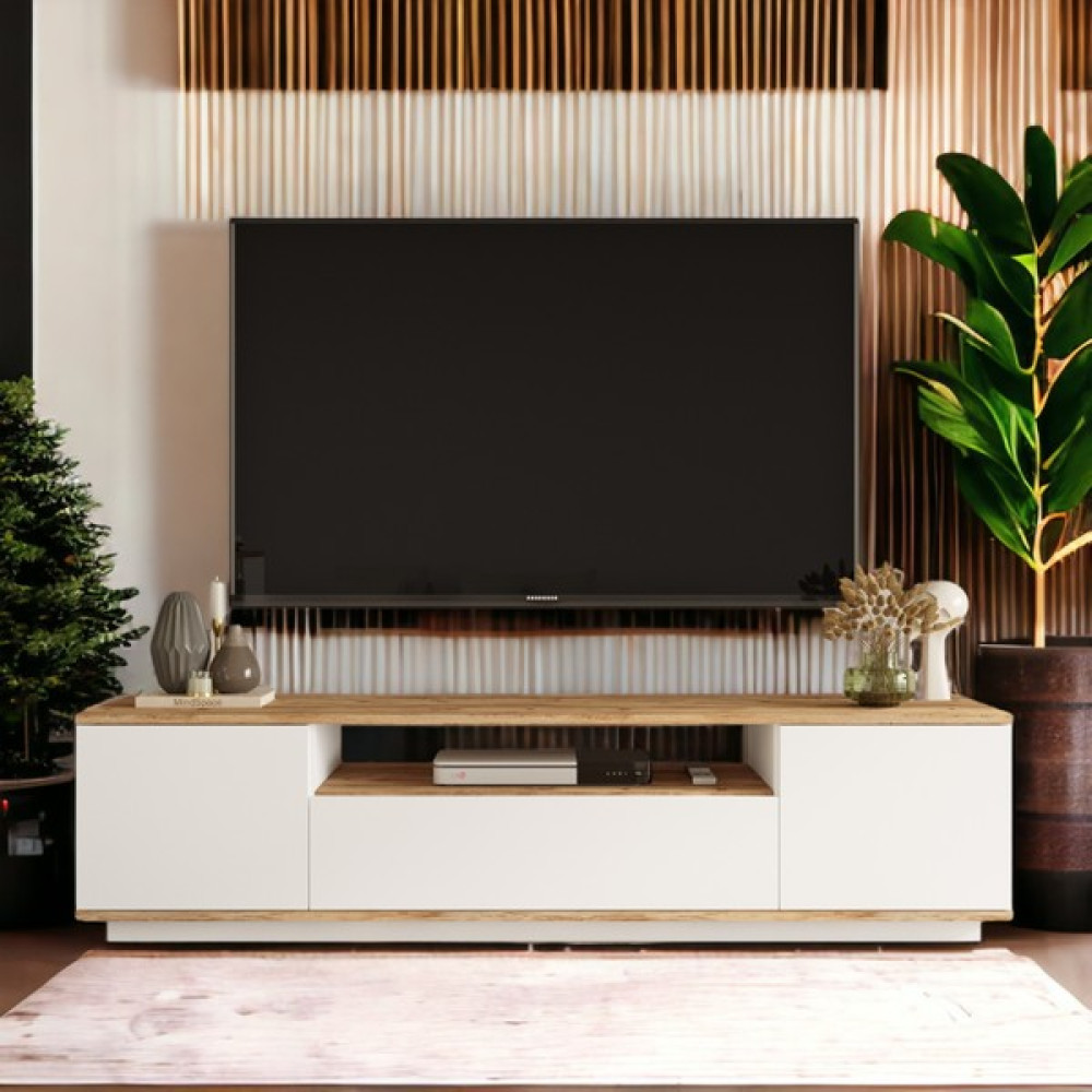 Robin Home Tv Ünitesi Televizyon Sehpası Tv Sehpası 180CM Beyaz Tv Ünitesi / Sehpası Fiyatı