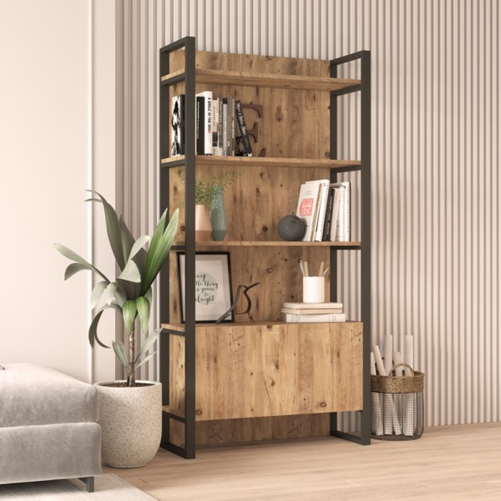 Robin Home Vegas Serisi No 6 Kitaplık Kapaklı Ofis Kitaplığı Kitaplık Fiyatı