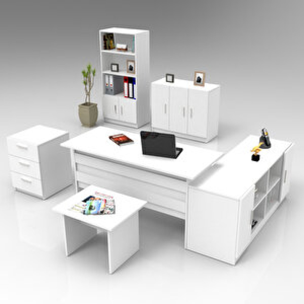 Robin Home Verona ABCDEF Ofis Büro Masa Takımı Beyaz Bilgisayar Masası Fiyatı